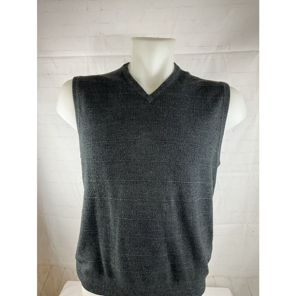 Dockers Men's Sweater Vest Black V Neck Size XXL/XXG Acrylic